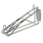 Thumbnail image #1 for 1880 Hospitality Focus Foodservice FWB12DCH Direct-Mount Double Wall Bracket for Wire Shelving, 12" Deep, Chrome-Plated Case of 2