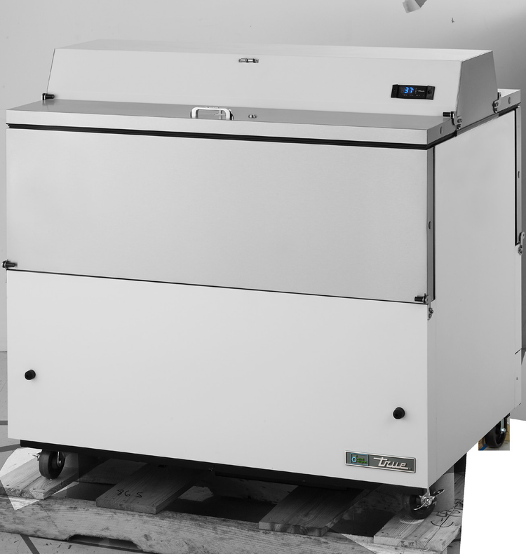 Product image #4 for Dual-Sided Mobile School Milk Cooler Cart, 12-Crate Capacity, Forced-Air