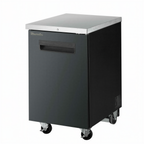 Thumbnail image #1 for Blue Air FSE LLC BBB23-1B-HC One-Section Back Bar Cooler, 23-3/8"W, 1 Solid Door, Stainless Steel Top, Black Exterior
