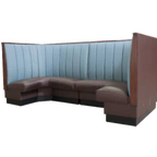 Thumbnail image #1 for ATSMFG ATS AT&S-AHC-W42-12CH GR7 MFG 1/2-Circle Corner Booth, 12-Channel Upholstered Back, Sinuous Spring Seat, Vinyl Kick Plate