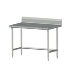 Thumbnail image #1 for SPG International Universal Stainless 4-SL-SLCB-30 Stainless Steel Work Table, 48"W x 30"D, 14/300 Series Top, 6" Backsplash