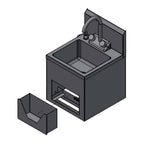 Thumbnail image #1 for Winholt Equipment WS-HS-1210-6-ISD-ITD-KT Wall-Mounted Stainless Steel Hand Sink, 10" x 12" Bowl, 6" Deep, Gooseneck Faucet