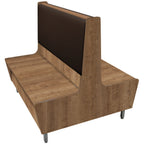 Thumbnail image #1 for Oak Street Morningside MG-4840-DBL Double Restaurant Booth, 48 in, Laminated Seat, Upholstered Back, Wood Frame