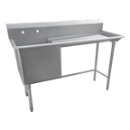 Thumbnail image #1 for IMC/Teddy SCS-16-1620-30R 1-Compartment Stainless Steel Scullery Sink, 49"W x 24"D x 44"H, 30" Right Drainboard, 14" Deep Bowl
