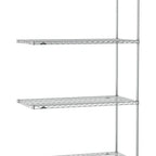 Thumbnail image #1 for Metro Super Erecta SE-2472C-86-A4 Chrome Wire Add-On Shelving Unit, 4 Shelves, 72"W x 24"D x 86"H
