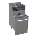 Thumbnail image #1 for Glastender, Inc. Elevation E-BS-18 Freestanding Stainless Steel Underbar Blender Station with Dump Sink, Recessed Shelf and Rinser Faucet