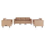 Thumbnail image #1 for Flash Furniture Hercules - Artemis ZB-8921-SET3-COGNAC-GG 5-Piece Sofa and Chair Set, Cognac LeatherSoft, AC/USB/USB-C Charging Ports
