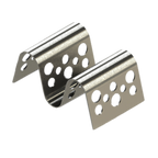 Thumbnail image #1 for TableCraft Products Taco Taxi TRSP12 Stainless Steel Taco Holder, Stamped Circle Pattern, Holds 1-2 Tacos Case of 12