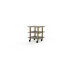 Thumbnail image #1 for Steelite Mogogo, Modular MGCMLX03GBXW 3-Tier Modular Serving Station, 29-1/2" Square x 35"H, Grey Slate Laminate