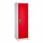 Thumbnail image #1 for Alpine Industries ADI629-01-RED Single-Tier Steel Locker, 48"H x 15"W x 15"D, Red