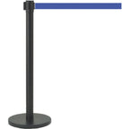 Thumbnail image #1 for AARCO Products Form-A-Line HBK-10BL Portable Retractable Belt Barrier, 10-ft Blue Belt, Black Post, Steel Base, 40-in H