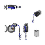 Thumbnail image #2 for T&S Brass B-7212-01-ESB Open Epoxy-Coated Wall/Ceiling-Mount Retractable Hose Reel, 3/8" x 15' Hose, High-Flow Spray Valve