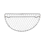 Thumbnail image #1 for Korin Inc TK-308-17-3 Half-Circle Footed Stainless Steel Net, 7 x 3-1/2 in