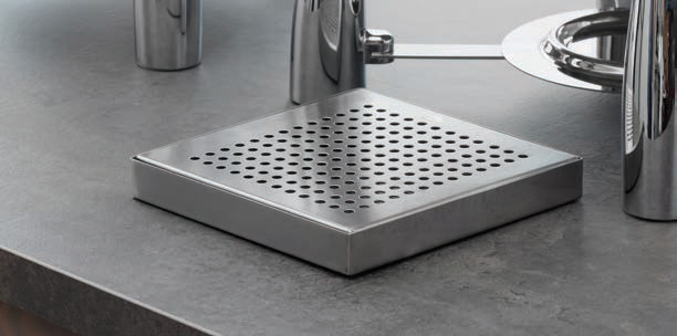 Product image #3 for American Metalcraft 6" x 6" x 3/4" Square Stainless Steel Drip Tray