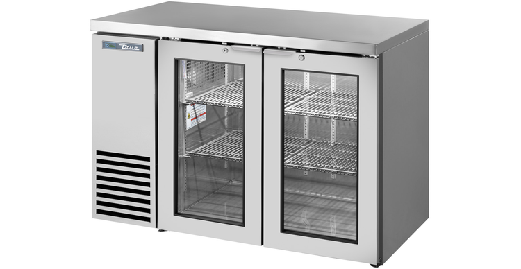 Product image #5 for 48-Inch Two-Section Self-Contained Back Bar Cooler with Glass Hinged Doors