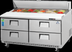 Thumbnail image #5 for Everest Refrigeration EPBNWR2-D4 Two-Section Sandwich Prep Table with Four Drawers and Rear-Mounted Self-Contained Refrigeration