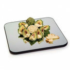 Thumbnail image #1 for Lakeside Manufacturing 2275 Square Mirror Tray, 15" x 15", 1/4" Plate Glass with Wood Backing, 9" Clear Acrylic Legs