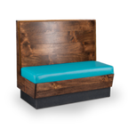 Thumbnail image #2 for JustChair Manufacturing JBS-WCP-42-GR2 Single Custom Booth, 42"H, Wood-Clad Frame, Upholstered Seat, Wood Back