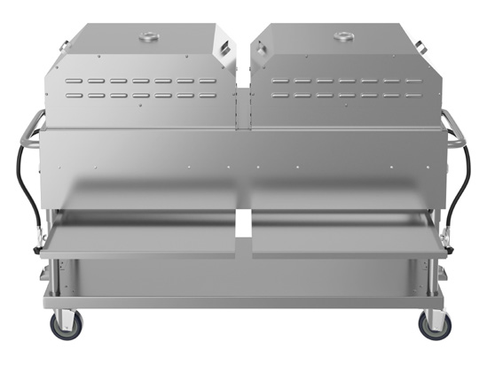Product image #5 for KoolMore Commercial Outdoor Mobile Charbroiler Grill with Dual 30-Inch Pizza Ovens and 8 Burners