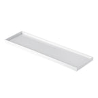 Thumbnail image #1 for CAC China XSVA-RT92-W Rectangular Melamine Serving Tray, White, 22-1/8" x 6-3/4" x 1" Case of 6