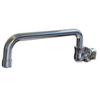 Thumbnail image #1 for NBR Equipment P6WS8 Single-Hole Lead-Free Backsplash-Mount Faucet with 8" Swing Spout and 90° Elbow