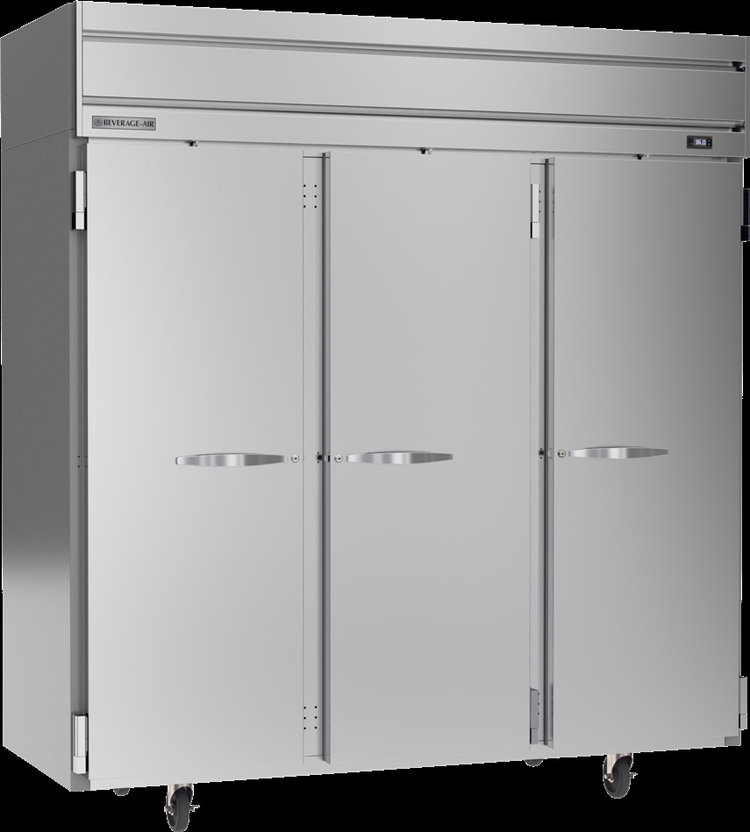 Product image #5 for Beverage-Air Horizon Series Three-Section Top-Mount Reach-In Refrigerator with Solid Doors