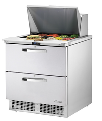 True SPEC Series 32-Inch 1-Section 2-Drawer Refrigerated Sandwich/Salad Prep Table with R290 Refrigeration