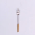 Thumbnail image #1 for Kadra Kitchenware Vikko Dine VF-SF20-AGS Salad Fork, Brushed Gold 18/10 Stainless Steel, 7" Case of 12