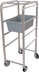 Thumbnail image #4 for Omcan Half-Size Mobile Aluminum Lug Rack with Open Sides and 3 Welded Angle Slides
