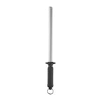 Thumbnail image #1 for Zwilling J.A. Henckels 1012357 Diamond Sharpening Steel, 10-Inch, Black Plastic Handle