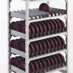 Thumbnail image #3 for Cambro Camshelving® CPMU243675DDPKG Mobile Dome Drying and Storage Rack, Speckled Gray, 100-Dome Capacity, 900-lb. Capacity