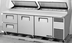 Thumbnail image #9 for True 93.5-Inch 2-Section Pizza Prep Table with 2 Drawers, 2 Doors, and White Poly Cutting Board