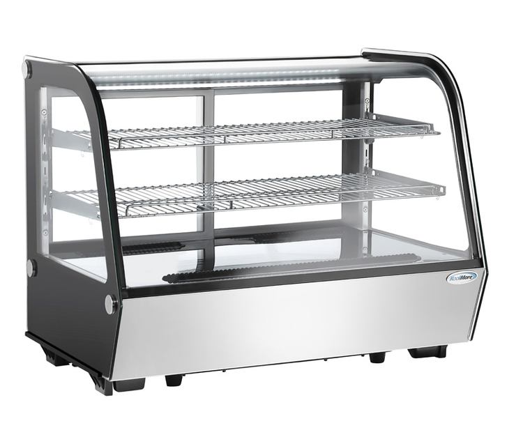 Product image #5 for KoolMore Countertop Full-Service Refrigerated Display Case, Curved Glass, 5.6 Cu. Ft., Black/Silver