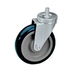 Thumbnail image #1 for Component Hardware CMT1-4PPB 4-Inch Blue Polyurethane Threaded-Stem Swivel Caster, No Brake, 250 lb Capacity