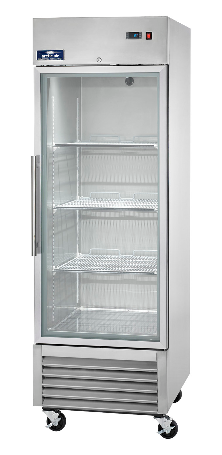 Product image #5 for Arctic Air AGR23 One-Section Glass Door Reach-In Refrigerator, 23 Cu. Ft., Bottom-Mount, Stainless Steel