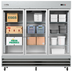 Thumbnail image #5 for KoolMore 81-Inch Three-Section Glass Door Reach-In Refrigerator, 72 Cu. Ft., Bottom-Mount Self-Contained