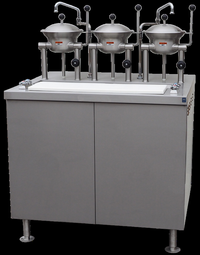 Crown OB-3-2-40-E Triple 2-Liter Electric Oyster Bar Kettle with 40-Inch Cabinet Base