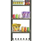 Thumbnail image #1 for Cal-Mil 22343-5-83 5-Tier Wood Merchandising Cart, 24"W x 16"D x 72"H, Grey-Wash Oak Shelves, Metal Frame