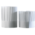Thumbnail image #1 for Matfer Bourgeat 760321 Disposable Chef Hat, 7-1/8"H, 30 Pleats, No Top, Non-Woven Vegetable Fiber, Adjustable