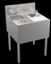 Thumbnail image #5 for Krowne Royal Series 24-Inch Underbar Speed Station Sink with Glass Rinser, Tool Well, and Cutting Board