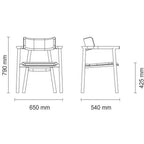 Thumbnail image #2 for Tramontina USA, Inc. 14626-081 Outdoor Restaurant Armchair, Tauari Wood, Black