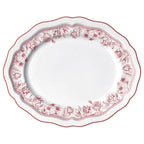 Thumbnail image #1 for Steelite International Folio, Porcelain 62530FP817 Porcelain Oval Platter, 13 x 10.5 x 1 in, Adelina Hannah Maroon 1 Dozen