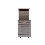 Thumbnail image #1 for Drago DRR24-4B 24-Inch Commercial Gas Range with 4 Open Burners, Standard Oven, and Stainless Steel Exterior