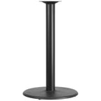 Thumbnail image #1 for Flash Furniture XU-TR24-BAR-GG Bar-Height Round Cast Iron Table Base, 24" Diameter x 42"H, 4" Column, Black Powder-Coat Finish