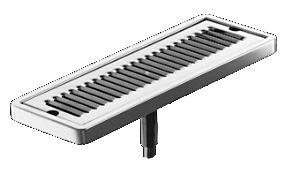 Product image #6 for Perlick 5000 Series Surface-Mount Stainless Steel Drip Tray Trough with Removable Louvered Glass Rack and 1/2-Inch Drain