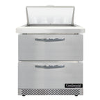 Thumbnail image #1 for Continental Refrigerator Designer Line D32N8-FB-D Refrigerated Sandwich Prep Table, 32", Front-Breathing, 2 Drawers, 8-Pan