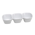 Thumbnail image #1 for 1880 Hospitality Buffalo White Ware by Oneida® F8010000955 Rectangular Porcelain Compartment Dish Bowl, 3 Compartments Case of 3 Dozen
