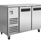Thumbnail image #1 for Blue Air FSE LLC BLBB59-2S-HC Two-Section Back Bar Cooler, 16.2 cu. ft., 2 Solid Locking Doors, Stainless Steel