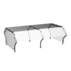 Thumbnail image #1 for Atlas Metal CSG-5M Double-Sided Self-Service Sneeze Guard, 77-3/8"W, Tempered Glass, Stainless Steel Frame