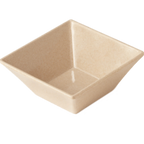 Thumbnail image #1 for G.E.T. BambooMel BAM-1238 Square Beige Melamine Bowl, 14 oz, 5 x 5 x 2 in Case of 12